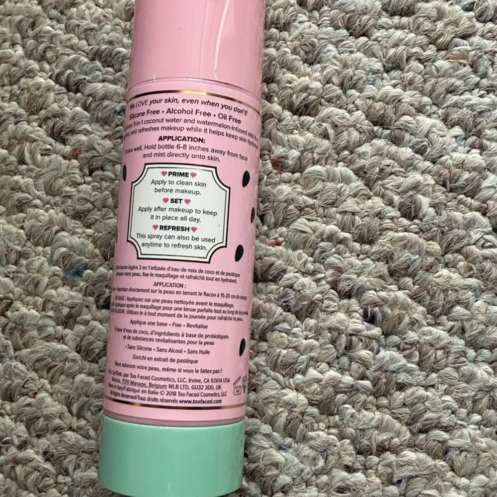 NEW TOO FACED Watermelon Hangover RX 3 in 1 Priming Setting Spray- 120ml - Picture 3 of 4